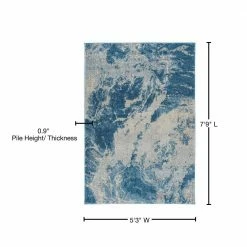 Harrison 10 Baltic 5 ft. 3 in. x 7 ft. 7 in. Area Rug by Addison Rugs -TrafficMaster Sales 2024 baltic blue addison rugs area rugs hdhr10ba5x8 76 1000