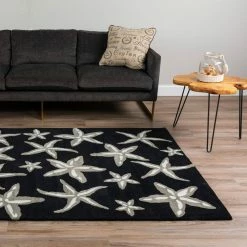 Cove 8 Starfish Black 3 ft. 6 in. x 5 ft. 6 in. Area Rug by Addison Rugs -TrafficMaster Sales 2024 black addison rugs area rugs hdcv8bk4x6 31 1000