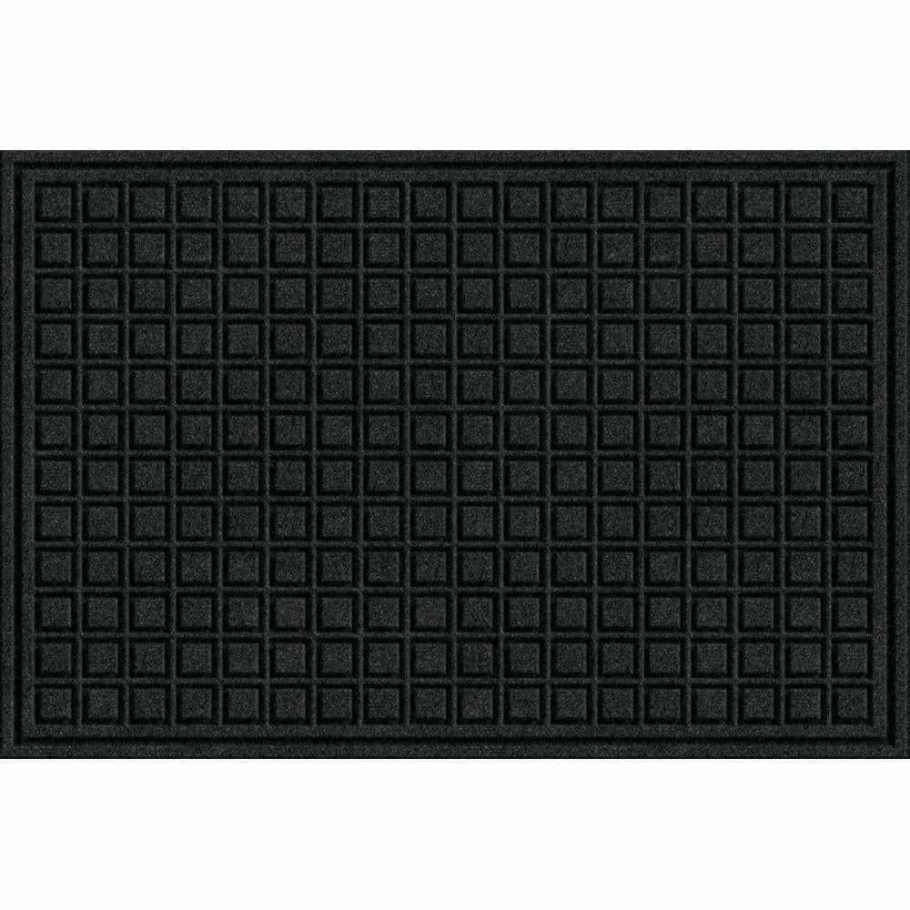 Black 24 in. x 36 in. Fiber and Rubber Commercial Door Mat by TrafficMaster 3 Black 24 in. x 36 in. Fiber and Rubber Commercial Door Mat by TrafficMaster