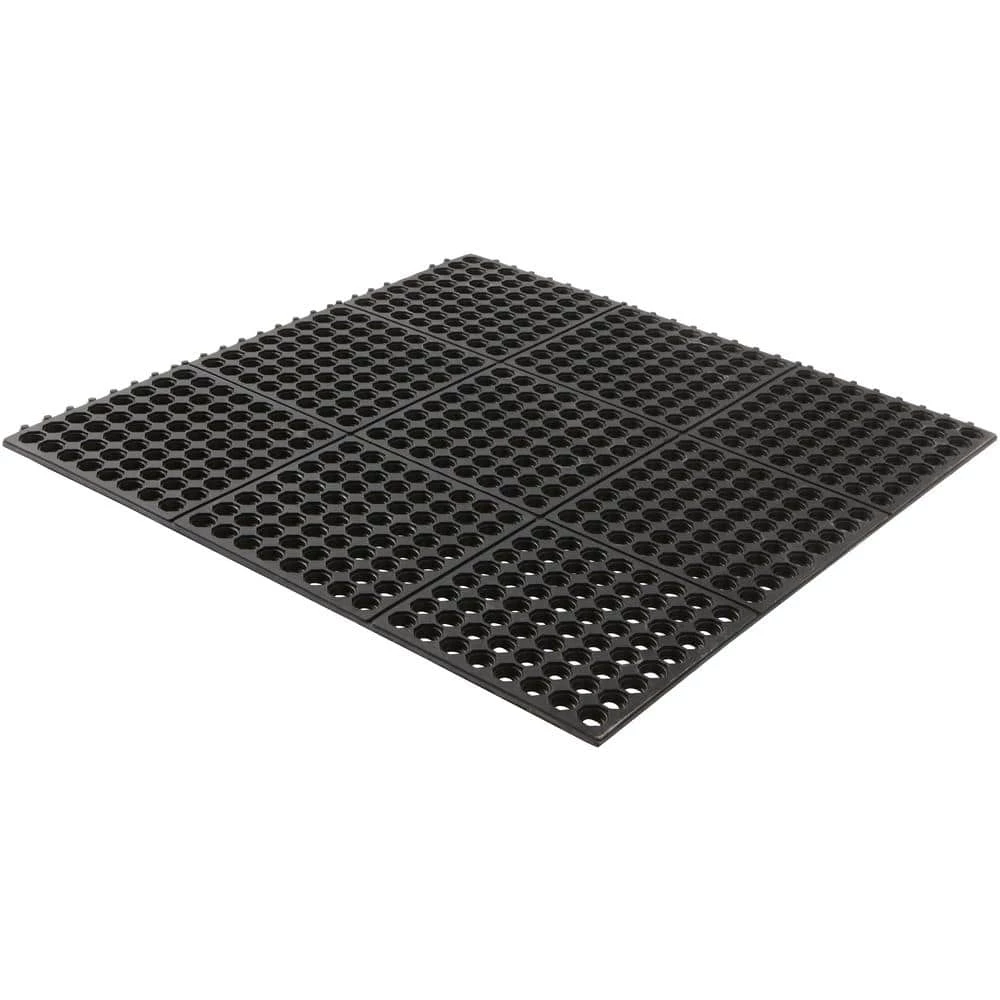 Black 36 in. x 36 in. Rubber Anti-Fatigue Comfort Mat by TrafficMaster 6 Black 36 in. x 36 in. Rubber Anti-Fatigue Comfort Mat by TrafficMaster - Image 4