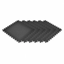 Black 24 in. W x 24 in. L x 0.47 in. Foam Interlocking Gym Floor Tiles (6 Tiles/Pack) (24 sq. ft.) by TrafficMaster -TrafficMaster Sales 2024 black trafficmaster gym floor tiles 24224dphd 40 1000