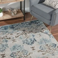 Provincial 11 Blue 3 ft. 3 in. x 5 ft. 3 in. French Damask Area Rug by Addison Rugs 16 Provincial 11 Blue 3 ft. 3 in. x 5 ft. 3 in. French Damask Area Rug by Addison Rugs -TrafficMaster Sales 2024 blue addison rugs area rugs hdpc11bl3x5 1d 1000