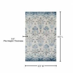 Provincial 11 Blue 3 ft. 3 in. x 5 ft. 3 in. French Damask Area Rug by Addison Rugs 24 Provincial 11 Blue 3 ft. 3 in. x 5 ft. 3 in. French Damask Area Rug by Addison Rugs -TrafficMaster Sales 2024 blue addison rugs area rugs hdpc11bl3x5 76 1000