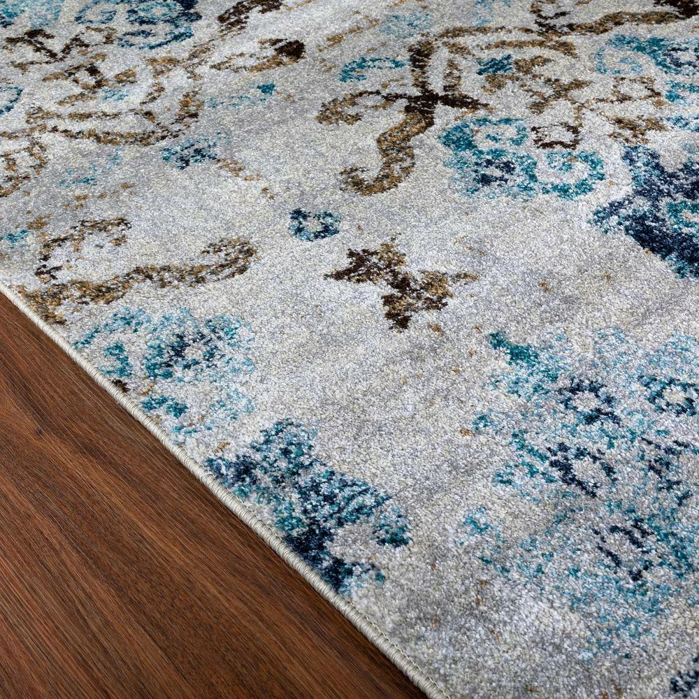 Provincial 11 Blue 3 ft. 3 in. x 5 ft. 3 in. French Damask Area Rug by Addison Rugs 4 Provincial 11 Blue 3 ft. 3 in. x 5 ft. 3 in. French Damask Area Rug by Addison Rugs - Image 2