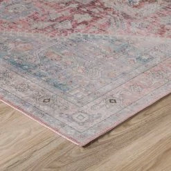 Baldwin 2 Blush 3 ft. 3 in. x 5 ft. 3 in. Medallion Velvet Non-Skid Indoor Area Rug by Addison Rugs -TrafficMaster Sales 2024 blush addison rugs area rugs hdba2bl3x5 4f 1000