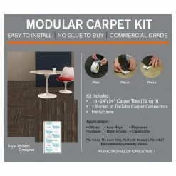 Designer Brown Commercial 24 in. x 24 Peel and Stick Carpet Tile (18 Tiles/Case) 72 sq. ft. by TrafficMaster 11 Designer Brown Commercial 24 in. x 24 Peel and Stick Carpet Tile (18 Tiles/Case) 72 sq. ft. by TrafficMaster -TrafficMaster Sales 2024 brown tan trafficmaster carpet tile pdm12 4000k 4f 1000