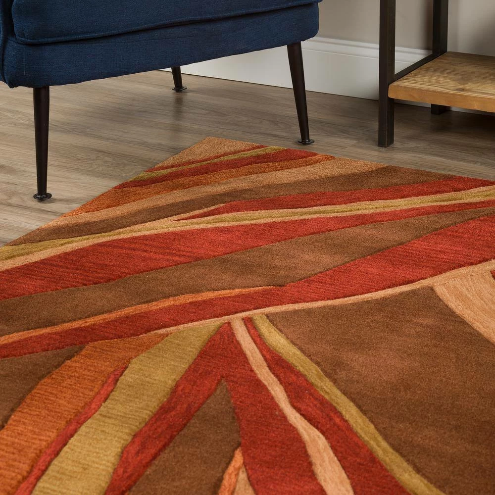 Ascot 16 Abstract Stripe Canyon 8 ft. x 10 ft. Area Rug by Addison Rugs 7 Ascot 16 Abstract Stripe Canyon 8 ft. x 10 ft. Area Rug by Addison Rugs - Image 5