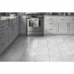 Carrara Marble 12 in. x 12 in. Peel and Stick Vinyl Tile (30 sq. ft. / case) by TrafficMaster -TrafficMaster Sales 2024 carrara marble trafficmaster vinyl tile ss1212 4f 1000 1