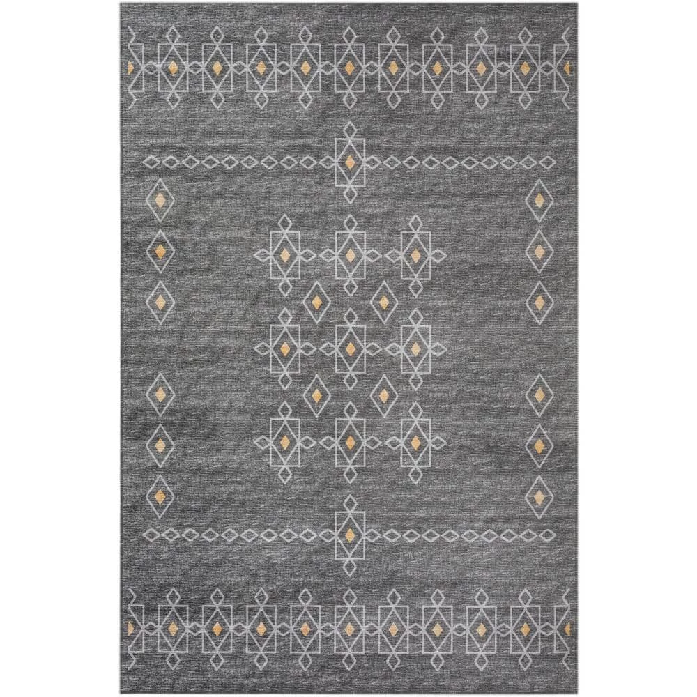 Modena Charcoal 9 ft. x 12 ft. Southwest Area Rug by Addison Rugs 3 Modena Charcoal 9 ft. x 12 ft. Southwest Area Rug by Addison Rugs