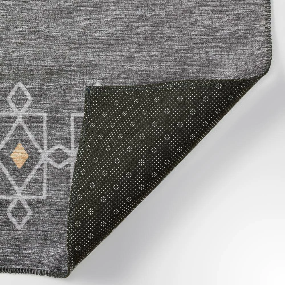 Modena Charcoal 9 ft. x 12 ft. Southwest Area Rug by Addison Rugs 5 Modena Charcoal 9 ft. x 12 ft. Southwest Area Rug by Addison Rugs - Image 3