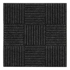 Black Residential 18 in. x 18 Peel and Stick Carpet Tile (8 Tiles/Case)18 sq. ft. by TrafficMaster