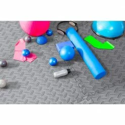 Gray 24 in. W x 24 in. L x 0.47 in. T Foam Interlocking Gym Floor Tiles (6 Tiles/Pack) (24 sq. ft.) by TrafficMaster -TrafficMaster Sales 2024 gray trafficmaster gym floor tiles 24228dphd 1f 1000