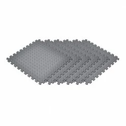 Gray 24 in. W x 24 in. L x 0.47 in. T Foam Interlocking Gym Floor Tiles (6 Tiles/Pack) (24 sq. ft.) by TrafficMaster -TrafficMaster Sales 2024 gray trafficmaster gym floor tiles 24228dphd 40 1000