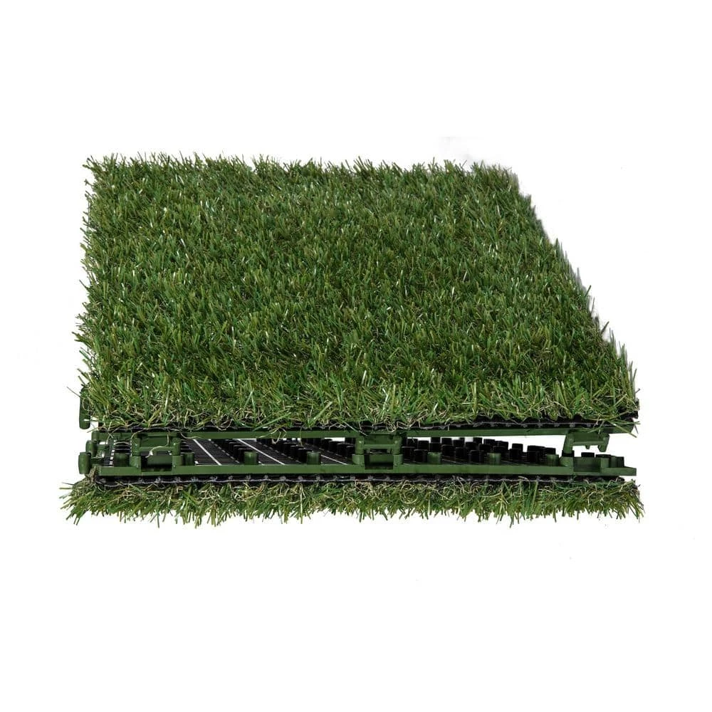 1 ft. x 1 ft. Artificial Grass Interlocking Tiles (9-Pack) by TrafficMaster 11 1 ft. x 1 ft. Artificial Grass Interlocking Tiles (9-Pack) by TrafficMaster - Image 9