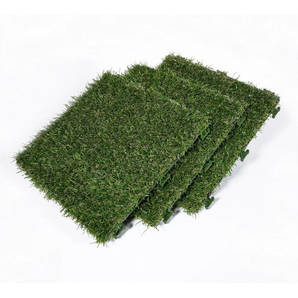 1 ft. x 1 ft. Artificial Grass Interlocking Tiles (9-Pack) by TrafficMaster 13 1 ft. x 1 ft. Artificial Grass Interlocking Tiles (9-Pack) by TrafficMaster - Image 11