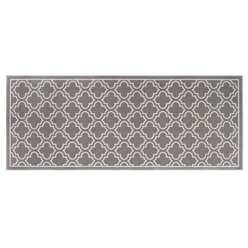 Trellis Grey 2 ft. x 5 ft. Trellis Polyester Accent Rug by TrafficMaster 3 Trellis Grey 2 ft. x 5 ft. Trellis Polyester Accent Rug by TrafficMaster
