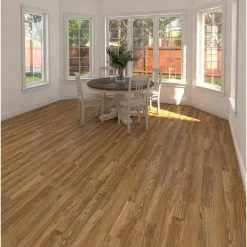 Kellum Valley Gunstock Oak 7 mm T x 8.03 in. W Laminate Wood Flooring (23.91 sq.ft/Case) by TrafficMaster -TrafficMaster Sales 2024 gunstock brown trafficmaster laminate wood flooring 360731 22430 31 1000