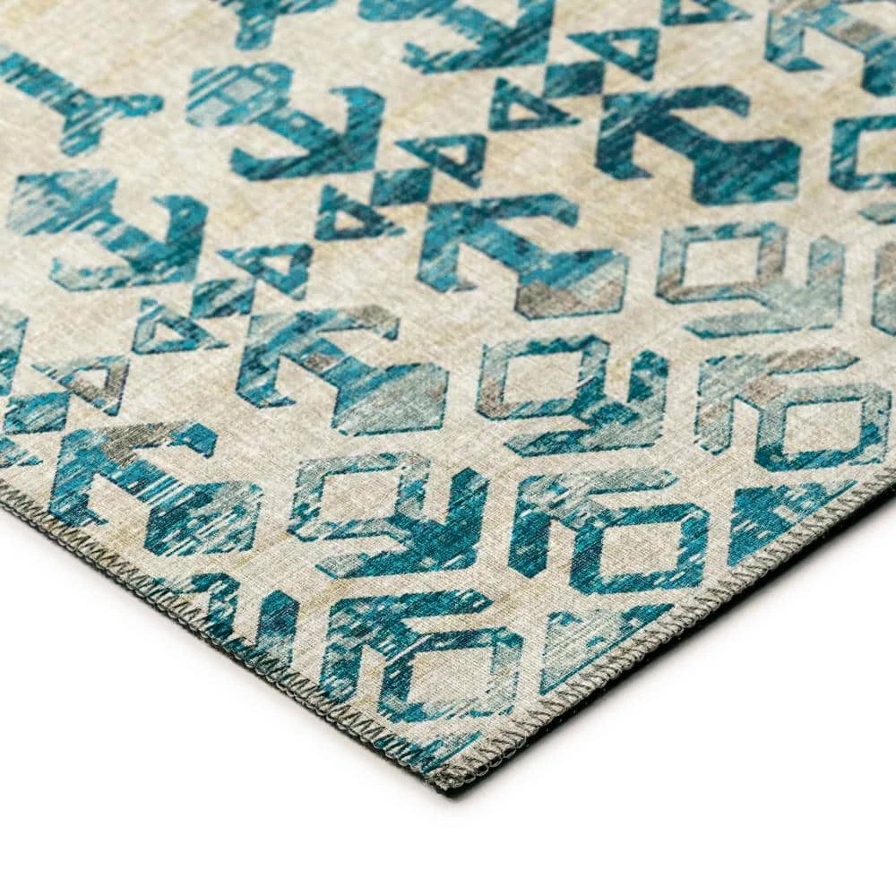 Evolve Linen 1 ft. 8 in. x 2 ft. 6 in. Aztec/Incan Accent Rug by Addison Rugs 4 Evolve Linen 1 ft. 8 in. x 2 ft. 6 in. Aztec/Incan Accent Rug by Addison Rugs - Image 2