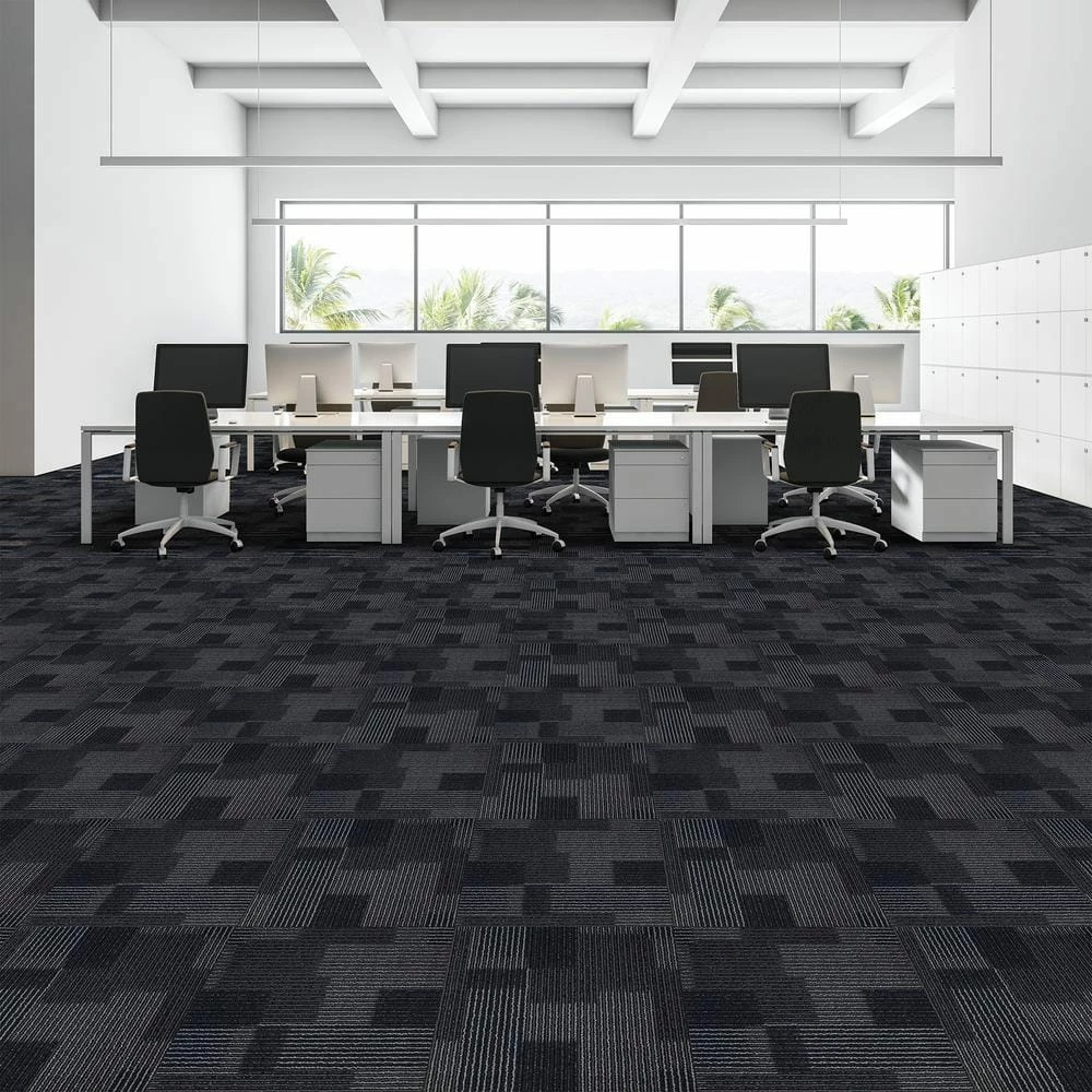 Rockefeller Gray Residential/Commercial 19.7 in. x 19.7 Glue-Down Carpet Tile (20 Tiles/Case) 54 sq. ft. by TrafficMaster 4 Rockefeller Gray Residential/Commercial 19.7 in. x 19.7 Glue-Down Carpet Tile (20 Tiles/Case) 54 sq. ft. by TrafficMaster - Image 2