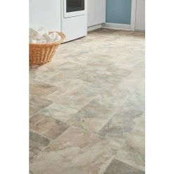 Modular Natural Slate Stone Residential Vinyl Sheet Flooring 12ft. Wide x Cut to Length by TrafficMaster -TrafficMaster Sales 2024 modular natural slate trafficmaster vinyl sheet flooring u3130 258c938p144 a0 1000