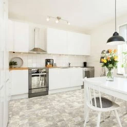 Neutral Square Slate Stone Residential Vinyl Sheet Flooring 12ft. Wide x Cut to Length by TrafficMaster -TrafficMaster Sales 2024 neutral slate trafficmaster vinyl sheet flooring u6920 258c990p144 1d 1000