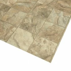 Neutral Square Slate Stone Residential Vinyl Sheet Flooring 12ft. Wide x Cut to Length by TrafficMaster -TrafficMaster Sales 2024 neutral slate trafficmaster vinyl sheet flooring u6920 258c990p144 c3 1000