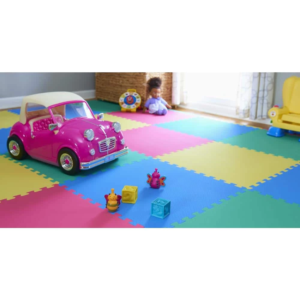 Primary Pastel 24 in. x 24 in. x 0.47 in. Foam Playroom Floor Tiles (4 Tiles/Pack) (16 sq. ft.) by TrafficMaster 15 Primary Pastel 24 in. x 24 in. x 0.47 in. Foam Playroom Floor Tiles (4 Tiles/Pack) (16 sq. ft.) by TrafficMaster - Image 13