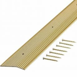 Satin Brass Fluted 72 in. x 2 in. Carpet Trim by TrafficMaster