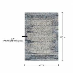 Benelli 5 Silver 3 ft. 3 in. x 5 ft. 3 in. Area Rug by Addison Rugs -TrafficMaster Sales 2024 silver addison rugs area rugs hdbn5si3x5 76 1000