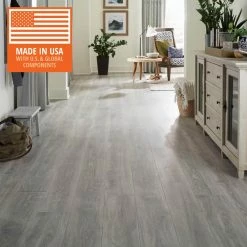 Silverton Oak 7-1/2 in W Water Resistant Laminate Wood Flooring (947.6 sq. ft./pallet) by TrafficMaster -TrafficMaster Sales 2024 silverton oak trafficmaster laminate wood flooring tm5p 31 1000