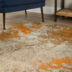 Bach 60 Abstract Tangerine 3 ft. 3 in. x 5 ft. 1 in. Area Rug by Addison Rugs -TrafficMaster Sales 2024 tangerine addison rugs area rugs hdbh60ta3x5 4f 1000