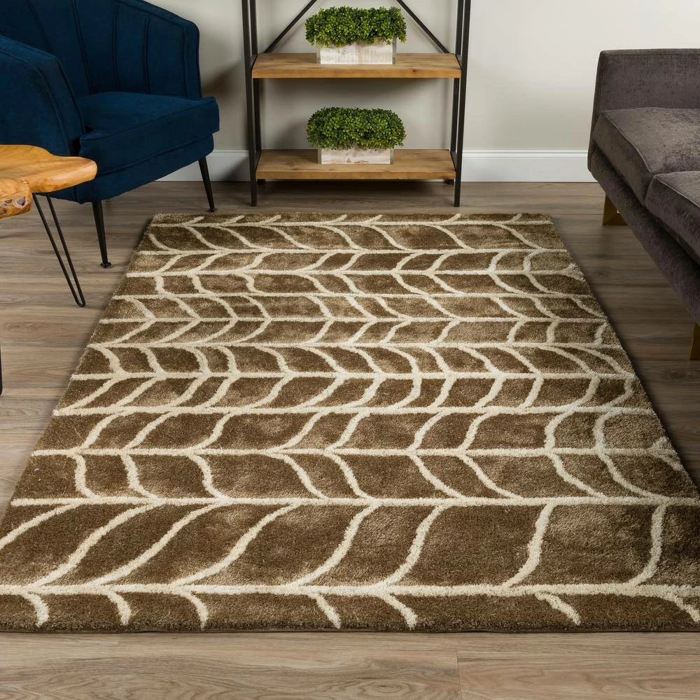 Sarita 2 Taupe 5 ft. x 7 ft. 6 in. Area Rug by Addison Rugs 5 Sarita 2 Taupe 5 ft. x 7 ft. 6 in. Area Rug by Addison Rugs - Image 3
