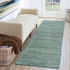 Dexter 1 Teal 2 ft. 3 in. x 7 ft. 6 in. Tonal Solid Wool and Viscose Indoor Area Rug Runner by Addison Rugs -TrafficMaster Sales 2024 teal addison rugs area rugs hddx1te2x8 31 1000
