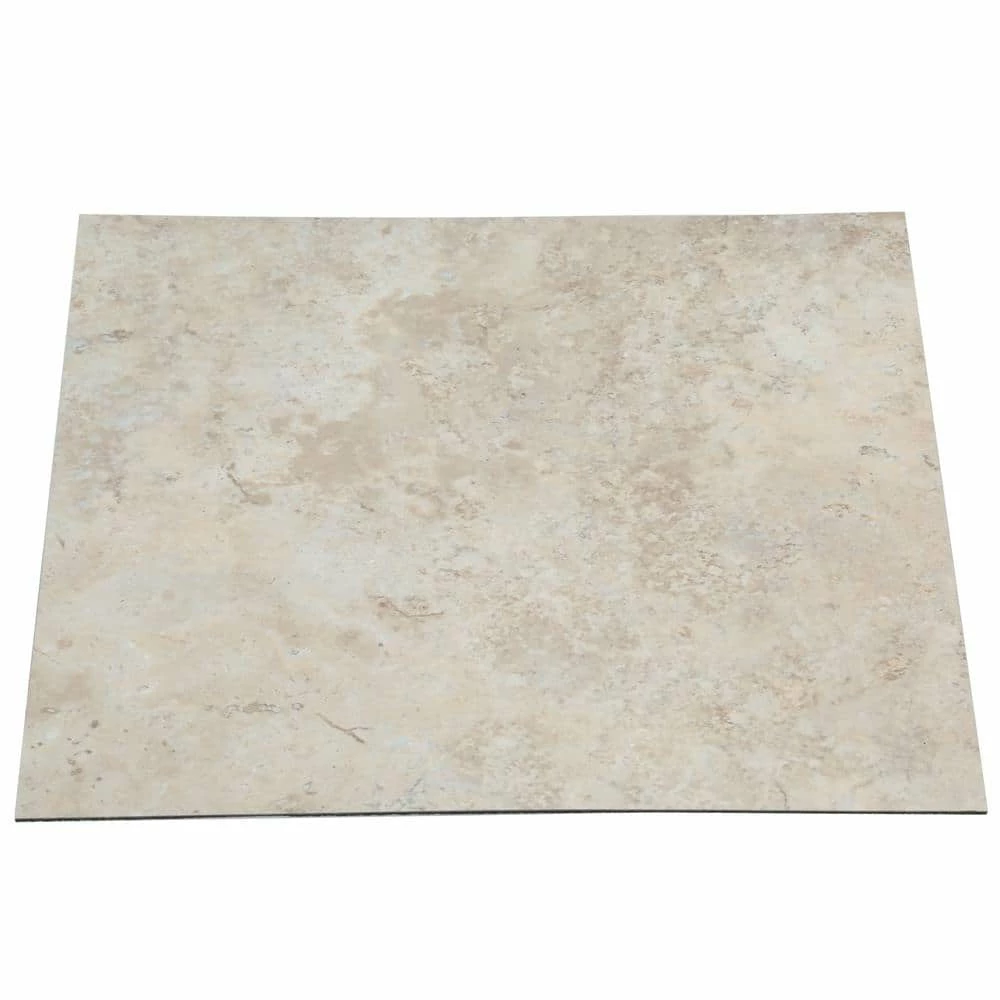 Travertine 12 in. x 12 in. Peel and Stick Vinyl Tile (30 sq. ft. / case) by TrafficMaster 8 Travertine 12 in. x 12 in. Peel and Stick Vinyl Tile (30 sq. ft. / case) by TrafficMaster - Image 6