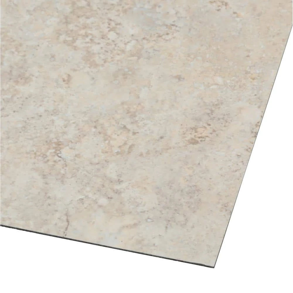 Travertine 12 in. x 12 in. Peel and Stick Vinyl Tile (30 sq. ft. / case) by TrafficMaster 6 Travertine 12 in. x 12 in. Peel and Stick Vinyl Tile (30 sq. ft. / case) by TrafficMaster - Image 4