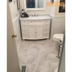White Marble Residential Vinyl Sheet Flooring 12ft. Wide x Cut to Length by TrafficMaster -TrafficMaster Sales 2024 white marble trafficmaster vinyl sheet flooring u6890 258c903p144 40 1000